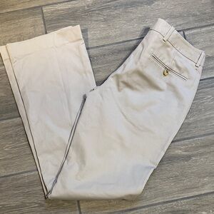 Calvin Klein Light Tan Chinos, Size 2. Gold buttons. Straight leg. Modern Fit